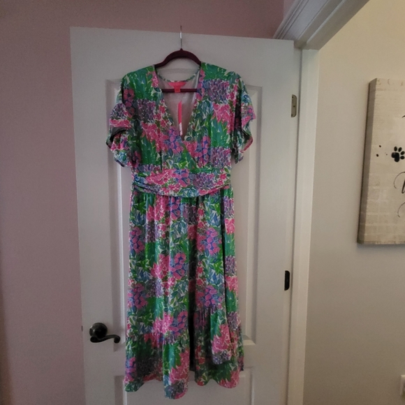 Lilly Pulitzer | Dresses | Lilly Pulitzer Amrita Midi Shirtdress In Pink Isle Swirly Fern Scalloped 65f1349102760b2ce208e55d Lilly Pulitzer | Dresses | Lilly Pulitzer Amrita Midi Shirtdress In Pink Isle Swirly Fern Scalloped 65f1349102760b2ce208e55d